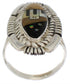 Multicolor Silver Native American Design Ring Size 7-1/2 WX41503